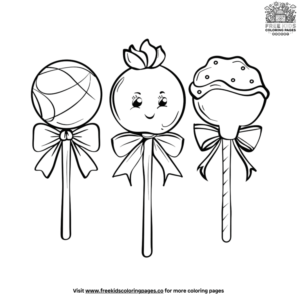 Cute candy coloring pages