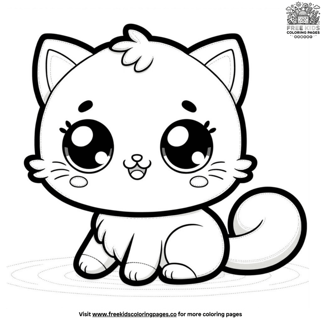 Precious cat coloring pages