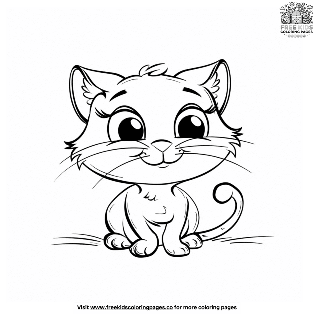 Charming cat coloring pages