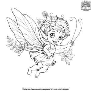 Sweet fairy coloring pages