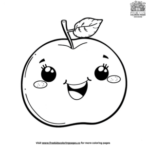 Cute fruit coloring pages