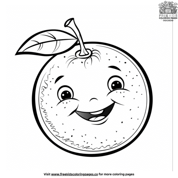 Charming fruit coloring pages