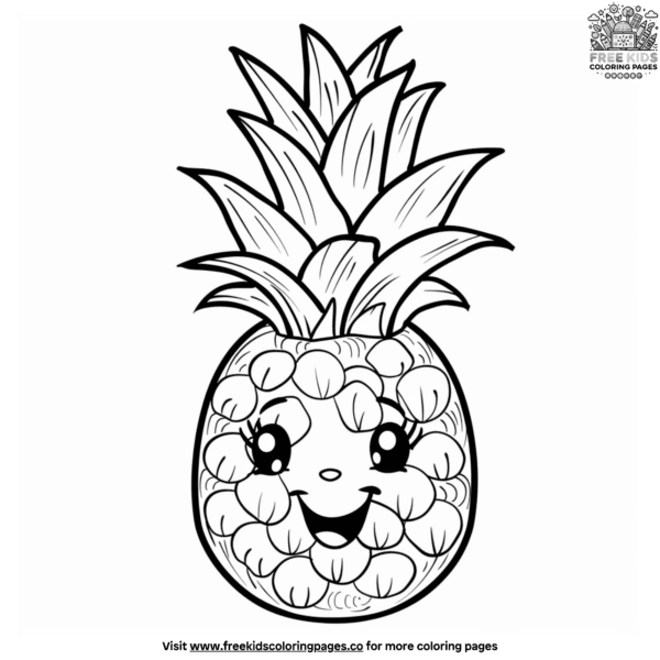 Delightful fruit coloring pages