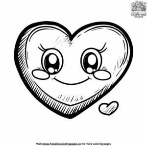 Adorable heart coloring pages