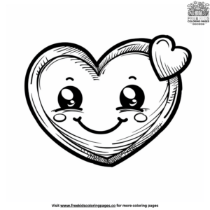 Happy heart coloring pages