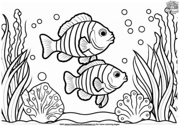 Cute ocean coloring pages