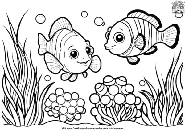 Adorable ocean coloring pages