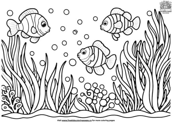 Lovely ocean coloring pages