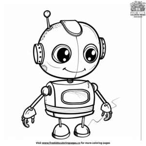 Cute Robot Coloring Pages