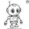 Charming Robot Coloring Pages For Kids