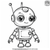 Adorable Robot Coloring Pages