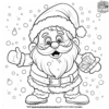 Delightful Cute Santa Coloring Pages