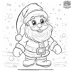 Cheerful Cute Santa Coloring Pages