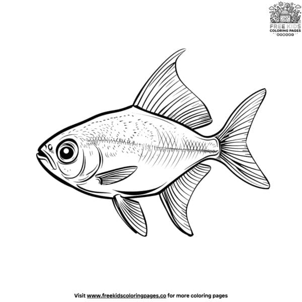 Small fish coloring pages