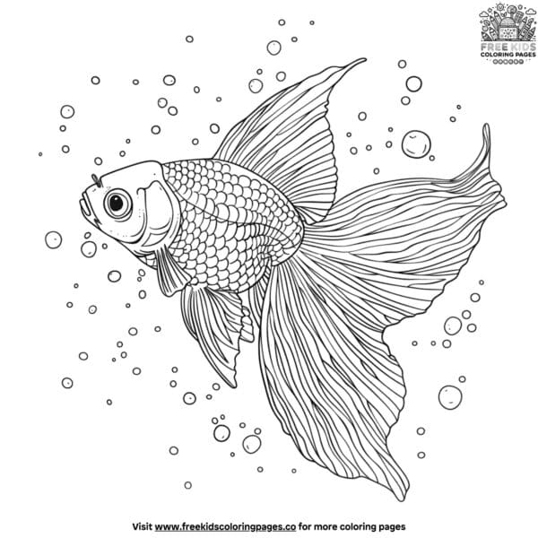 Lovely small fish coloring pages