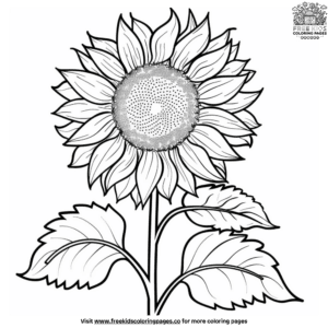 Cute Sunflower Coloring Pages