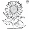 Pleasant Sunflower Coloring Pages