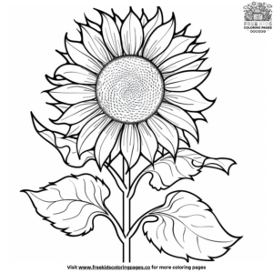 Cute Sunflower Coloring Pages