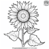 Elegant Sunflower Coloring Pages