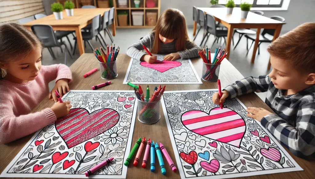 Heart coloring pages 17