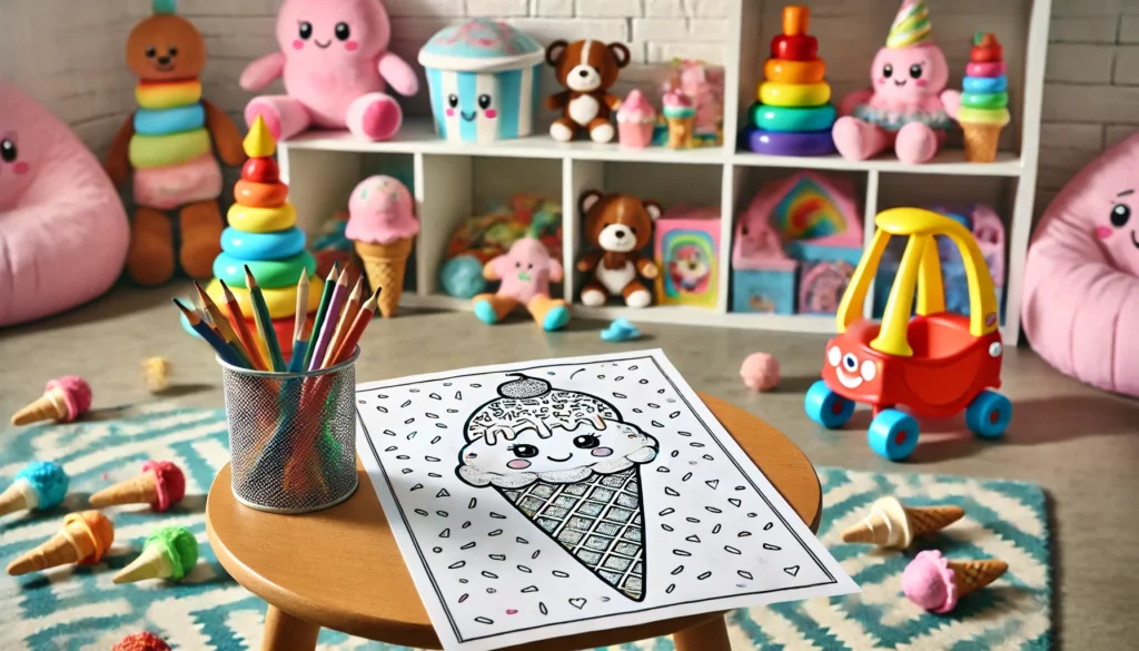Ice cream coloring pages 3
