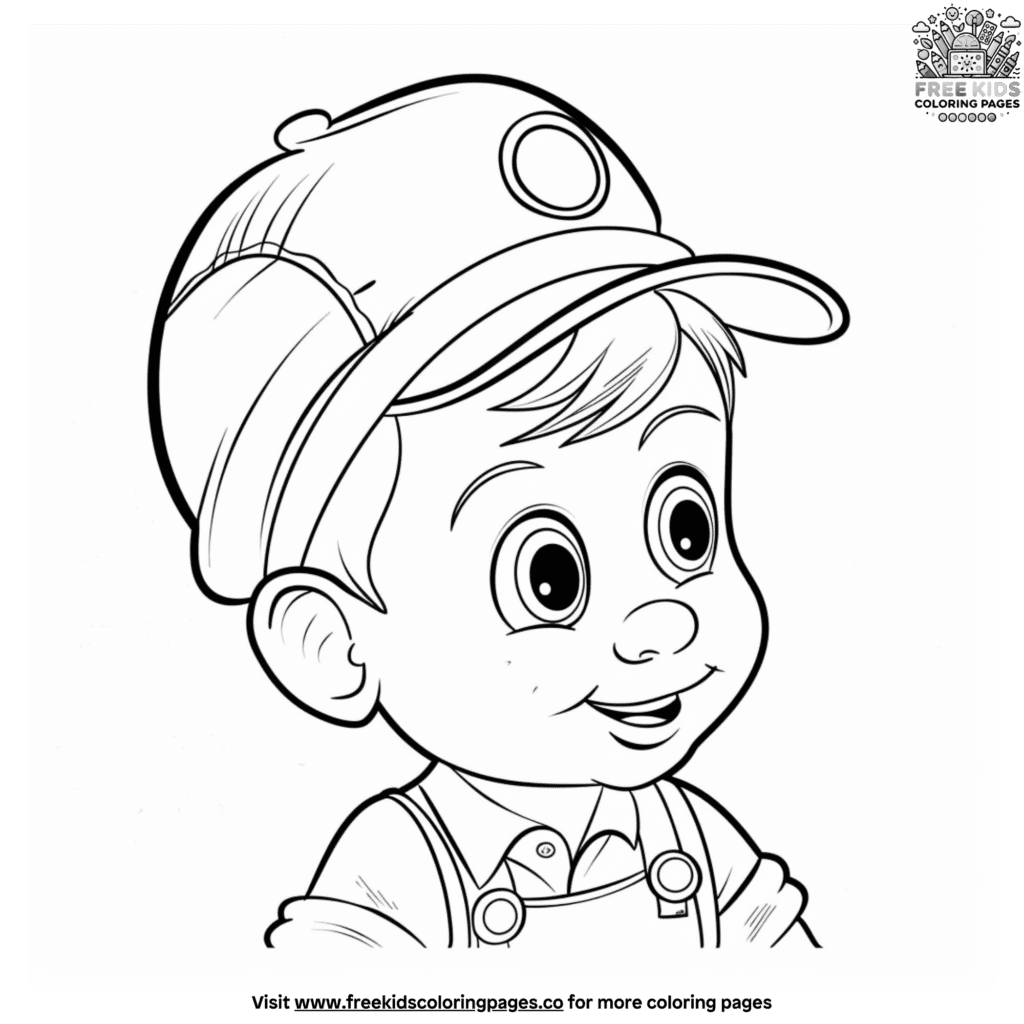 Lovely baby boy coloring pages