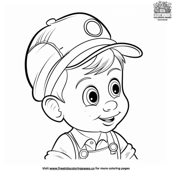 Lovely baby boy coloring pages