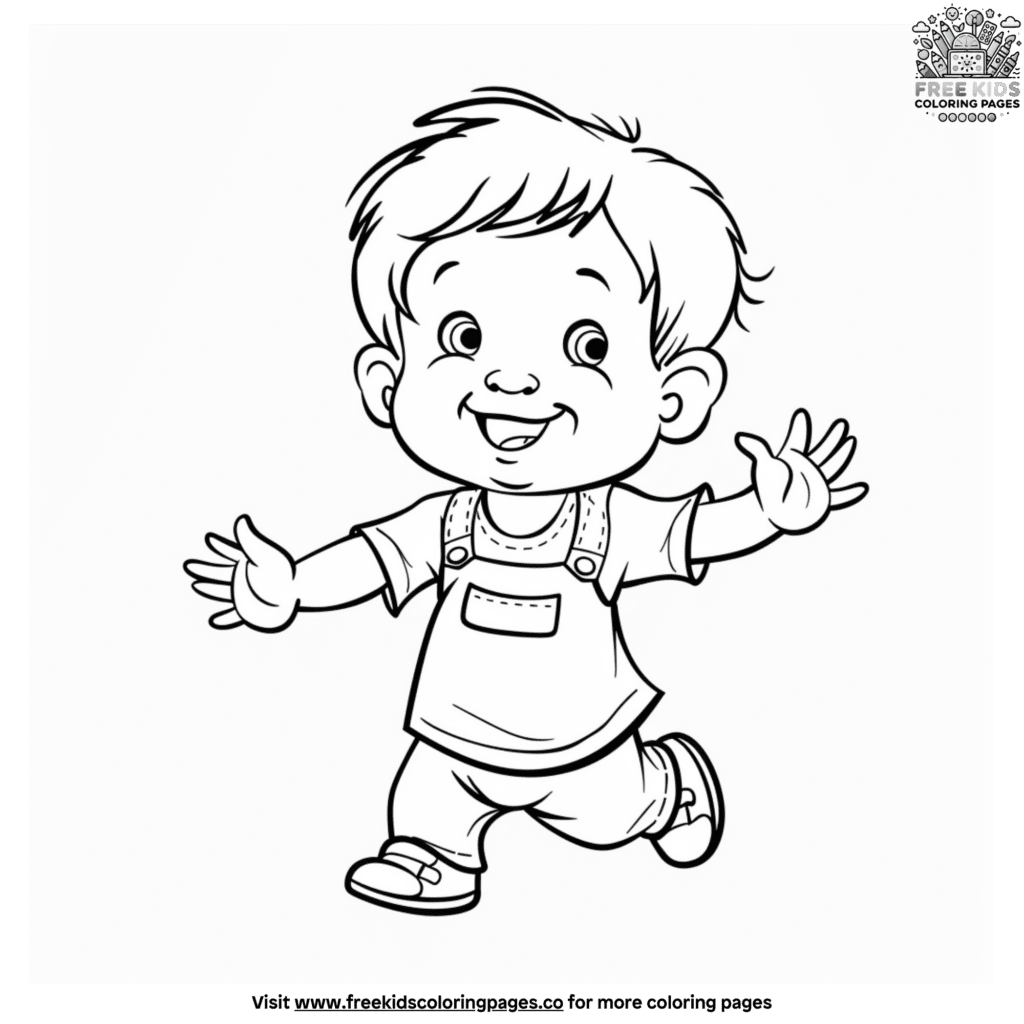 Adorable baby boy coloring pages