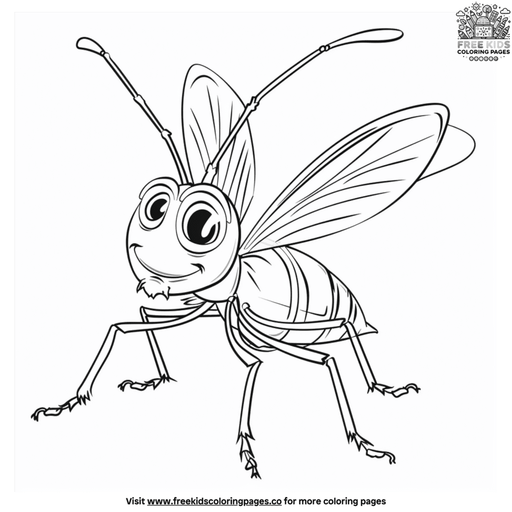 Bug coloring pages for preschool