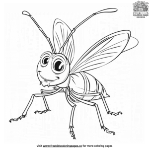 Smiling bug coloring pages