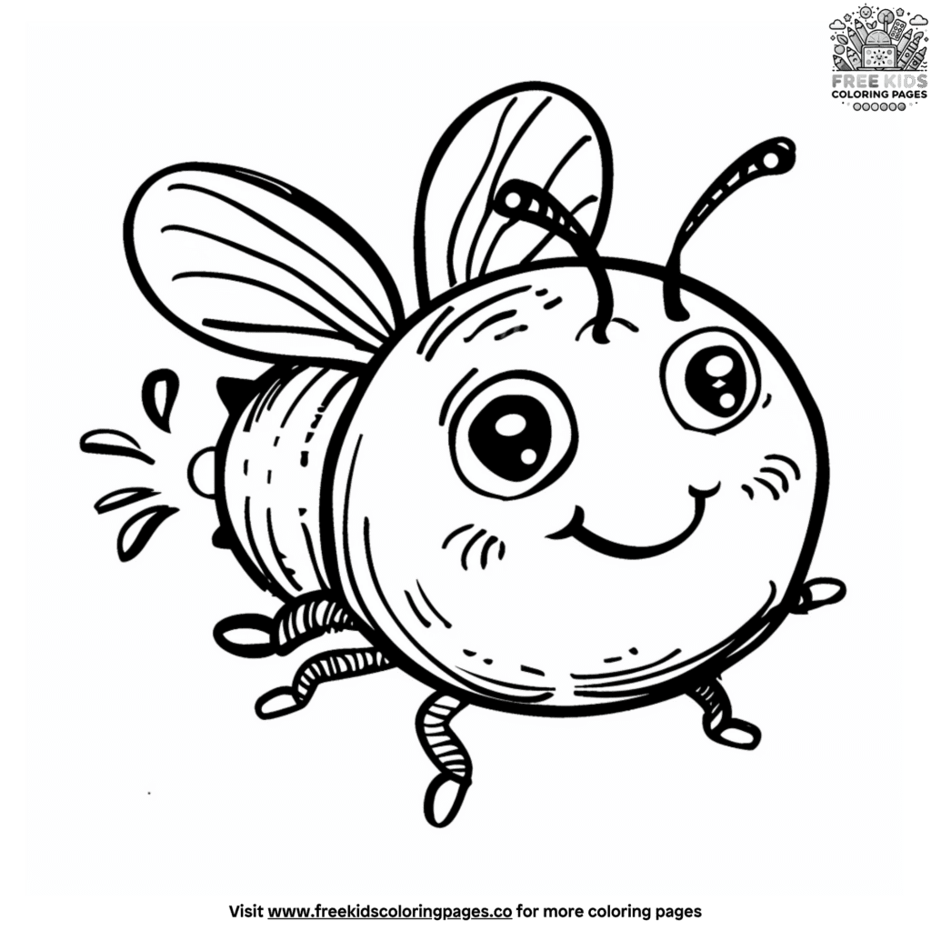 Bug coloring pages for preschool