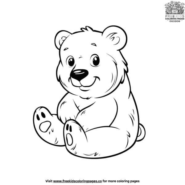 Delightful cute bear coloring pages: fun for all ages