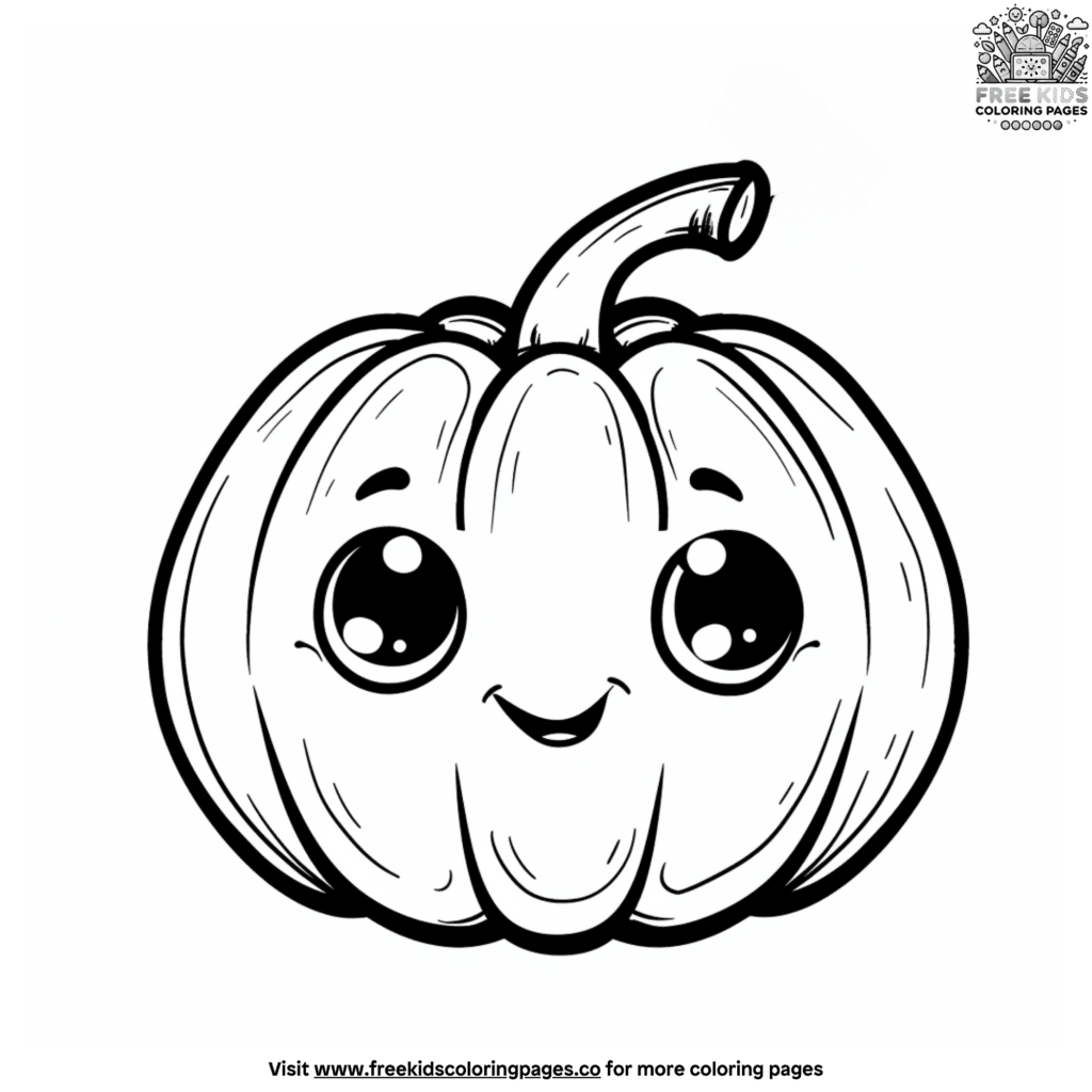 Charming Cute Pumpkin Coloring Pages