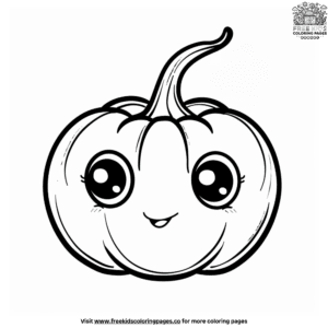 Charming cute pumpkin coloring pages