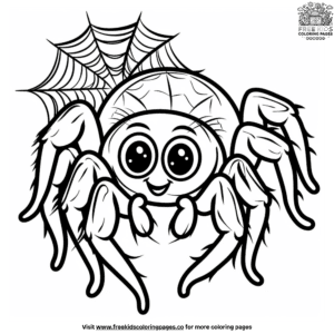 Cute spider coloring pages