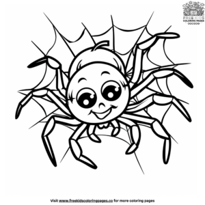 Cute Spider Coloring Pages