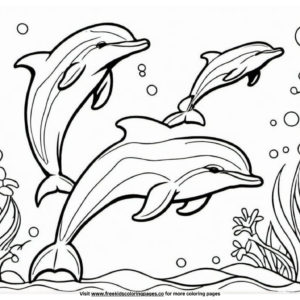 Dolphin Ocean Coloring Pages