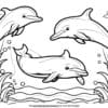 Engaging Dolphin Ocean Coloring Pages