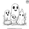 Ghost Family Coloring Pages