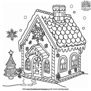 Gingerbread House Coloring Pages