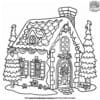 Fantasy Gingerbread House Coloring Pages