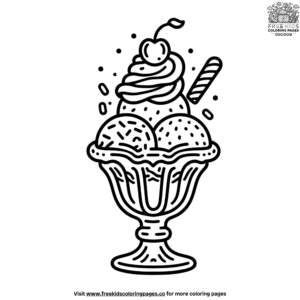 ice cream sundae coloring pages