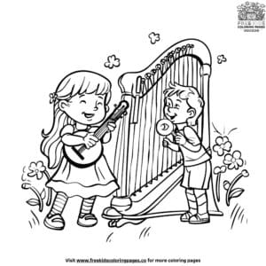 Traditional Irish Music Coloring Pages