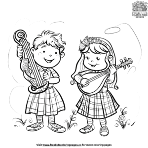 St. Patrick's day music coloring pages