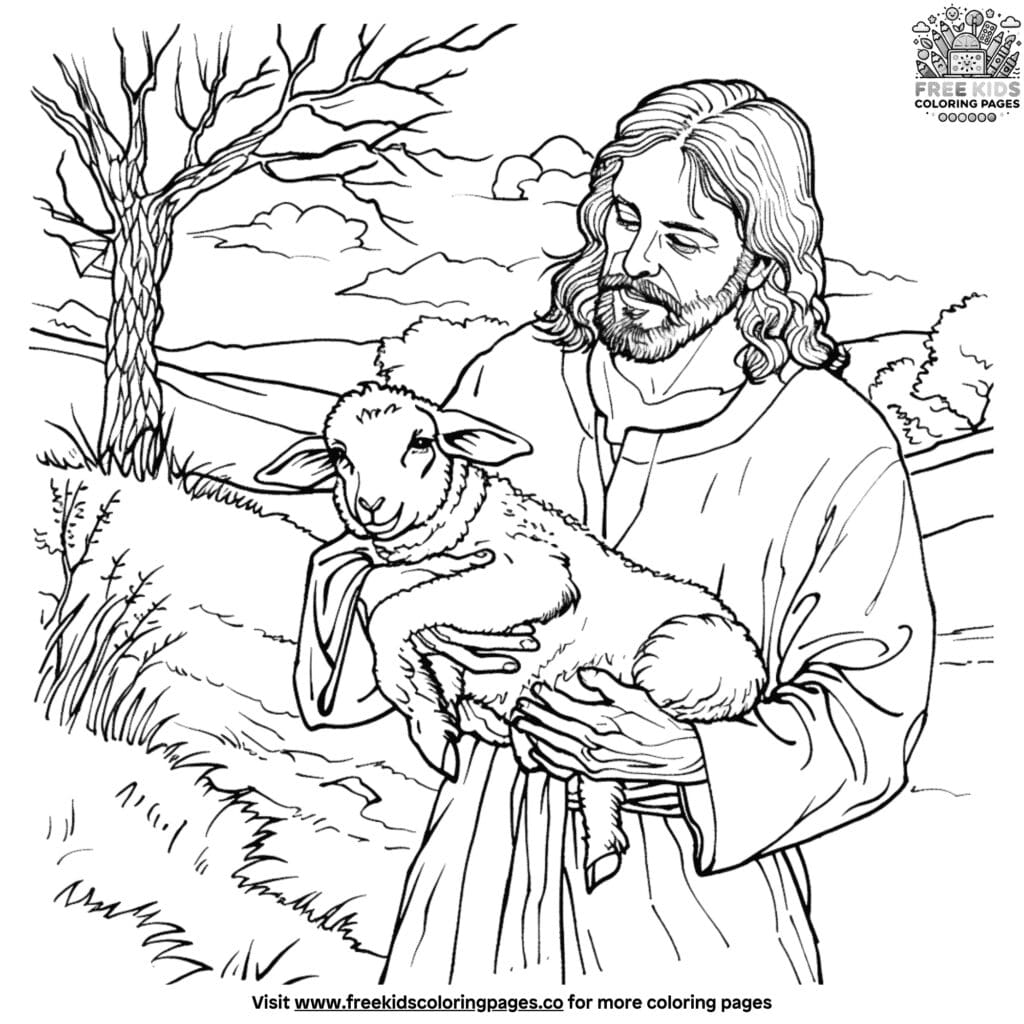 Jesus coloring pages for kids