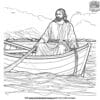 Jesus On The Water Coloring Pages