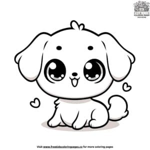 Delightful kawaii puppy coloring pages for creative kids