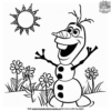 Delightful Olaf In Summer Coloring Page Set