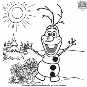 Fun Olaf Summer Coloring Pages For Kids