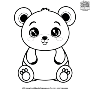 Playful panda bear coloring pages